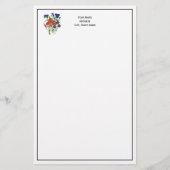 Bloemen - NavyBlue - TRANS - FL8878 - 024 Briefpapier (Voorkant)