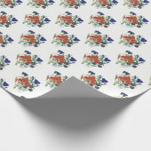 Bloemen - NavyBlue - TRANS - FL8878 - 024 Cadeaupapier (Hoek)