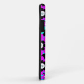 Bloemen Neon Patroon Paarse en Turquoise Bloemen Case-Mate iPhone Case (Achterkant/rechts)