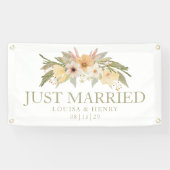  Bloemen Net Getrouwd Auto Banner (Horizontaal)