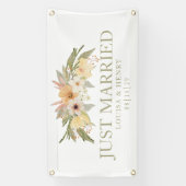  Bloemen Net Getrouwd Auto Banner (Verticaal)