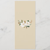 Bloemen Neutraal Wit Magnolia Beige Elegant Modern Menu (Achterkant)