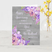 Bloemen nicht en haar man Jubileum Kaart (Gele Bloem)