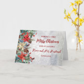 Bloemen nicht en haar man kerst kaart (Gele Bloem)