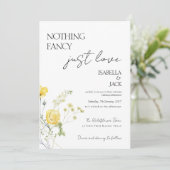 Bloemen Niets fancy alleen liefde bruiloft Kaart (Staand voorkant)