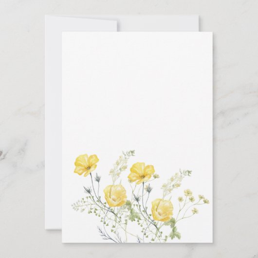 Bloemen Niets fancy alleen liefde bruiloft Kaart (Achterkant)