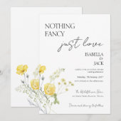 Bloemen Niets fancy alleen liefde bruiloft Kaart (Voorkant / Achterkant)