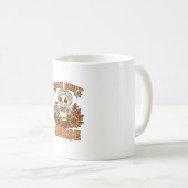 Bloemen Night Shift Nurse Skeleton Halloween RN Nu Koffiemok (Voorkant rechts)