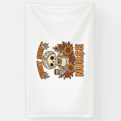 Bloemen Night Shift Nurse Skeleton Halloween RN Nu Spandoek (Verticaal)