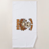 Bloemen Night Shift Nurse Skeleton Halloween RN Nu Strandlaken (Voorkant)