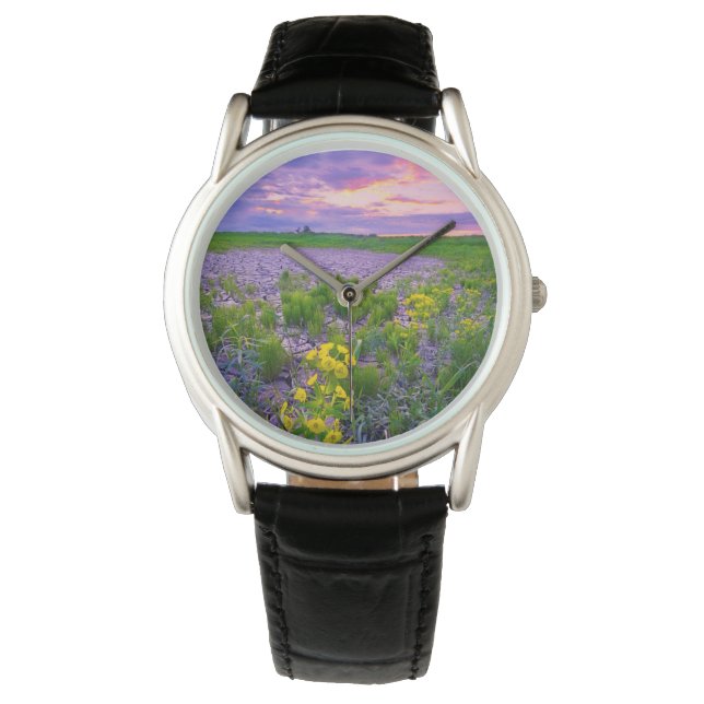 Bloemen | North Dakota Red River Valley Horloge (Voorkant)