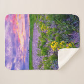 Bloemen | North Dakota Red River Valley Sherpa Deken (Voorkant (horizontaal))