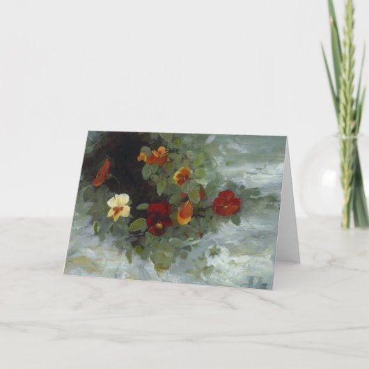 Bloemen notakaart kaart (Voorkant)