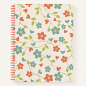 Bloemen Notebook met Patroon Notitieboek (Voorkant)