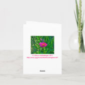 BLOEMEN NOTECARD, (ROZE) KAART (Achterkant)