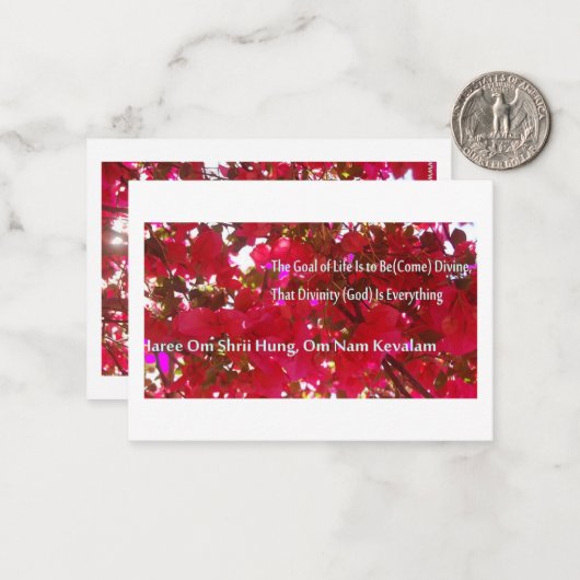 Bloemen Notitiekaartje (Voorkant / Achterkant in situ)