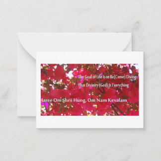 Bloemen Notitiekaartje