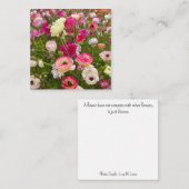 Bloemen Notitiekaartje (Voorkant / Achterkant)