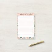 Bloemen notities post-it® notes (Op bureau)