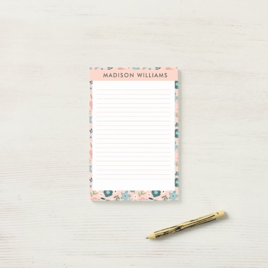 Bloemen notities post-it® notes (Op bureau)