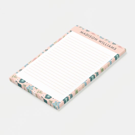 Bloemen notities post-it® notes (Schuin)