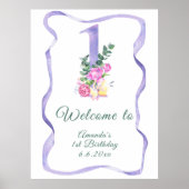 Bloemen nummer 1e verjaardag poster (Voorkant)