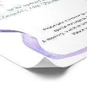 Bloemen Nummer Tijd Capsule 1e verjaardag Poster (Hoek)