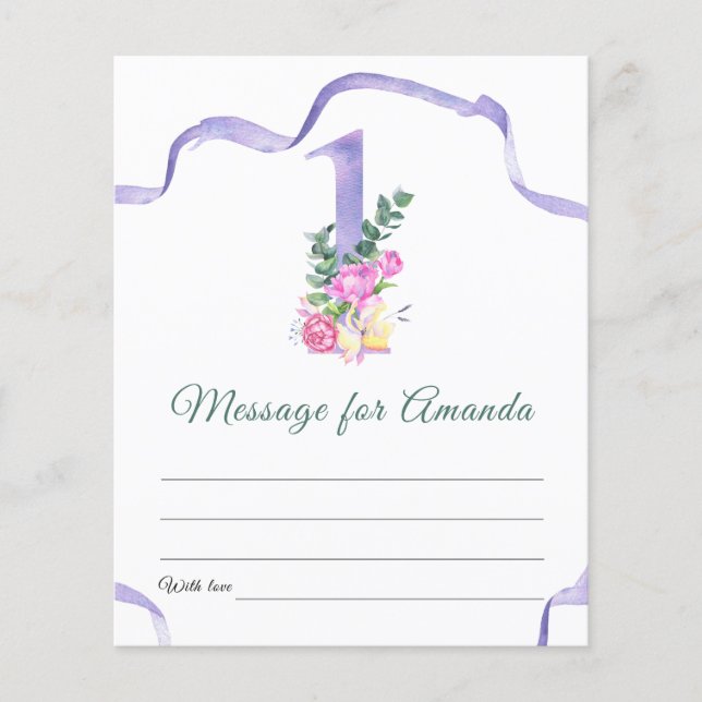 Bloemen nummer verjaardag tijd capsule bericht (Voorkant)