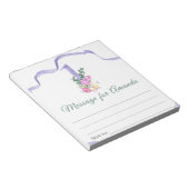 Bloemen nummer verjaardag tijd capsule bericht notitieblok (Schuin)