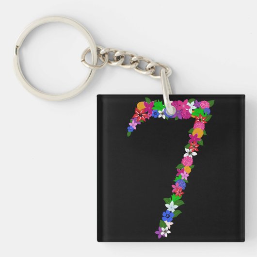 Bloemen Nummer Zeven Sleutelhanger (Voorkant)
