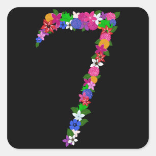 Bloemen Nummer Zeven Stickers