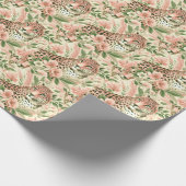  Bloemen Oerwoud Luipaard Cadeaupapier (Hoek)