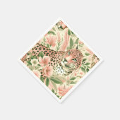 Bloemen Oerwoud Luipaard Servet (Hoek)