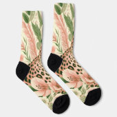 Bloemen Oerwoud Luipaard Sokken (Rechts)