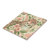 Bloemen Oerwoud Luipaard Tegeltje (Zijkant)