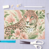  Bloemen Oerwoud Luipaard Tissuepapier (Craft)
