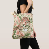  Bloemen Oerwoud Luipaard Tote Bag (Dichtbij)