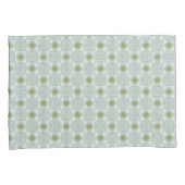 Bloemen of ogen - neutraal groen kussensloop (Voorkant-Rechts)