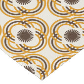 Bloemen of ogen - oranje en bruin lange tafelloper (Hoek)