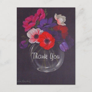Bloemen Olie Schilderij Trouw Dank Je Briefkaart