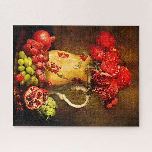 bloemen Olieverf Puzzle Legpuzzel (Horizontaal)