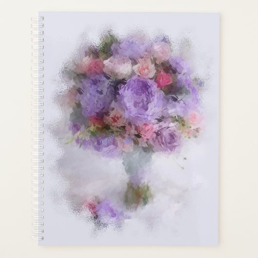 Bloemen Olieverfschilderij Elegante moderne Sjablo Planner (Voorkant)