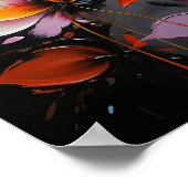 Bloemen olieverfschilderij (gedurfde, getextureerd poster (Hoek)