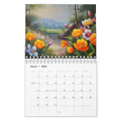 Bloemen olieverfschilderij kalender (Mar 2026)