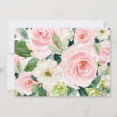 Bloemen Olifant Baby Douche Uitnodigingen voor een (Achterkant)