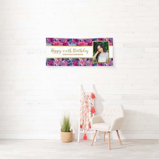  bloemen, om het even welke Leeftijd, Aangepaste F Spandoek (Insitu)