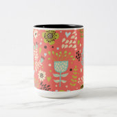 Bloemen om je te laten glimlachen tweekleurige koffiemok (Center)