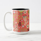 Bloemen om je te laten glimlachen tweekleurige koffiemok (Links)