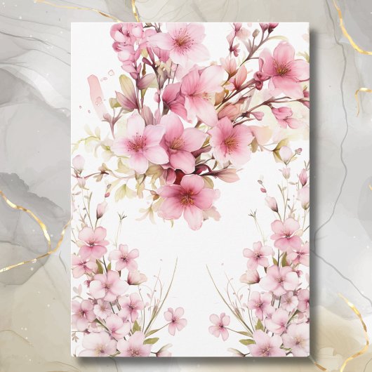 BLOEMEN OM TE GAAN MET VELLUM BRUILOFT UITNODIGING