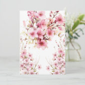 BLOEMEN OM TE GAAN MET VELLUM BRUILOFT UITNODIGING (Staand voorkant)